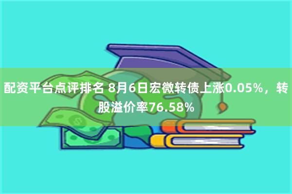 配资平台点评排名 8月6日宏微转债上涨0.05%，转股溢价率76.58%