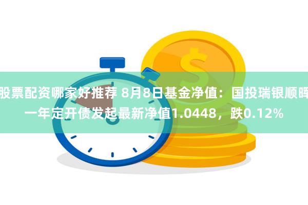 股票配资哪家好推荐 8月8日基金净值：国投瑞银顺晖一年定开债发起最新净值1.0448，跌0.12%