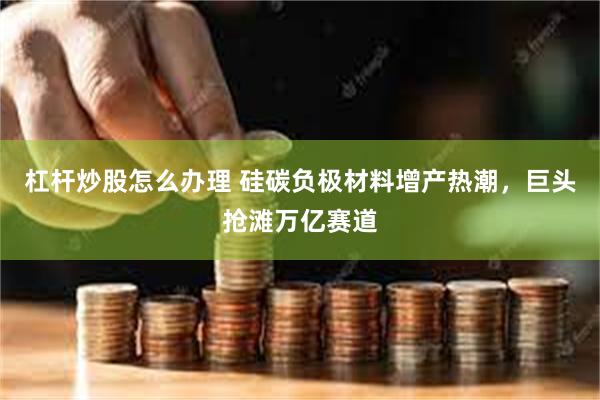 杠杆炒股怎么办理 硅碳负极材料增产热潮，巨头抢滩万亿赛道